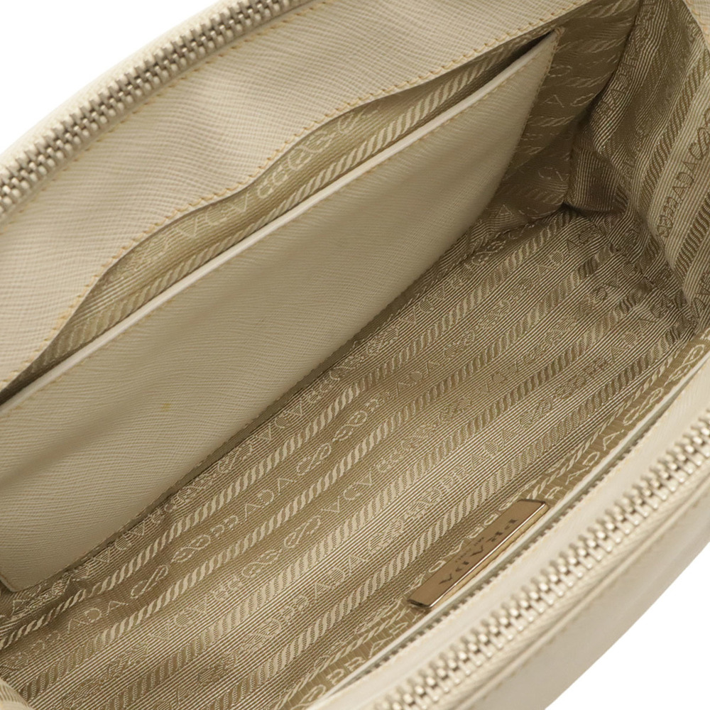 PRADA Galleria Handbag/Shoulder Bag, Saffiano Leather, White, 1BA896 - Picture 9 of 10